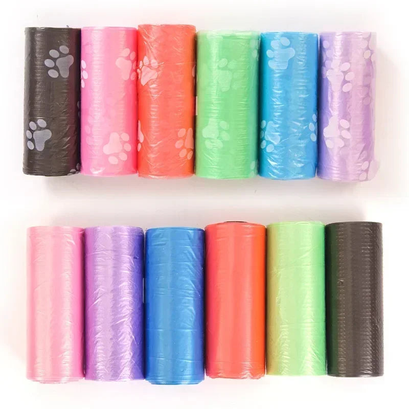 15 Bags/Roll Dog Poop Bags – Leak-Proof Refill Rolls for Outdoor Pet Waste Disposal