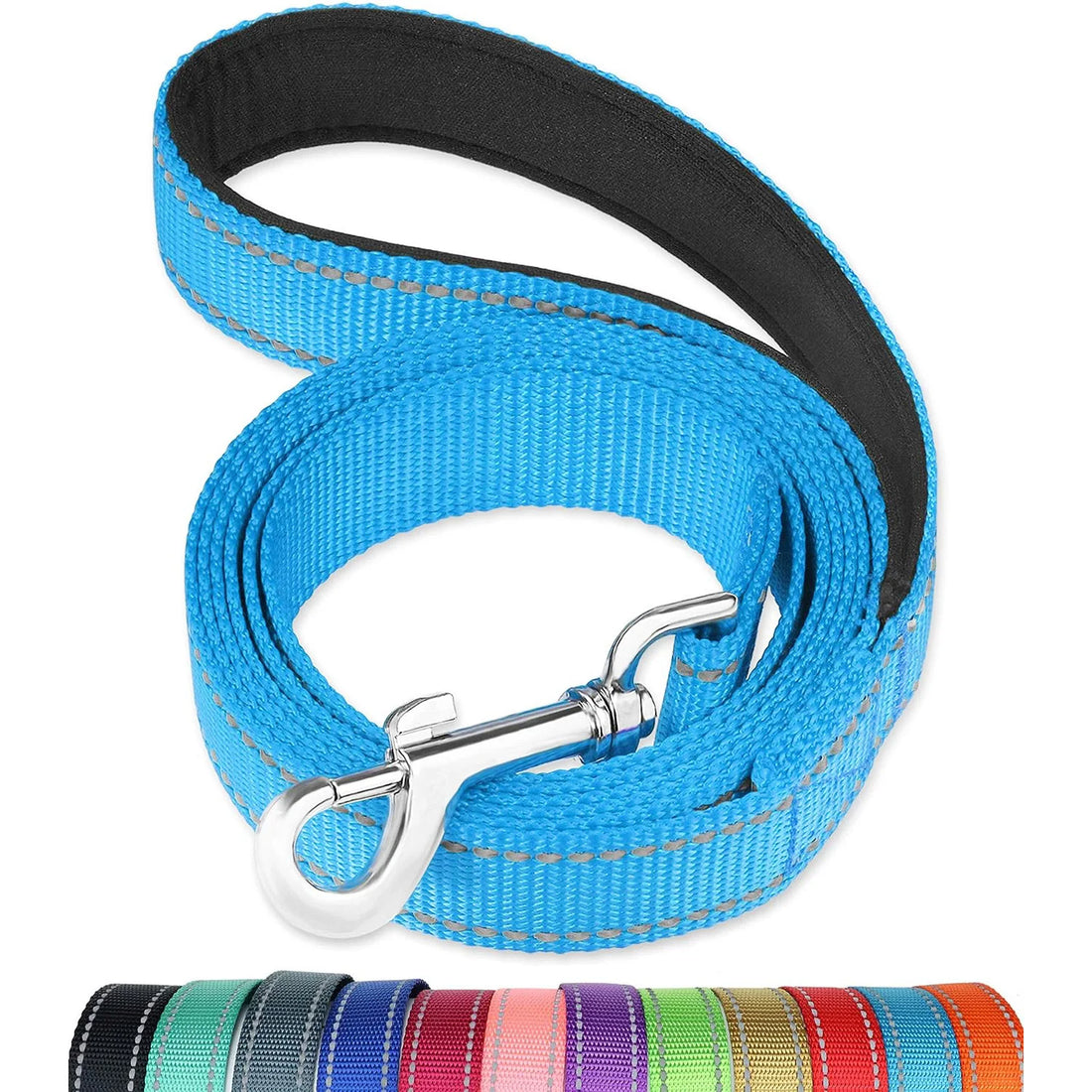Reflective Dog Leash with Soft Padded Handle – High-Visibility Training Lead