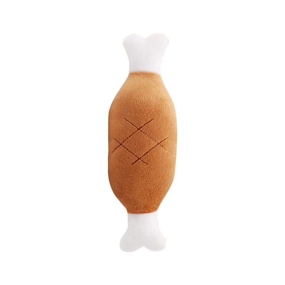 🐶 1Pc Pet Toys Fruit & Animal Cartoon Plush Squeaky Toy 🍓🐾