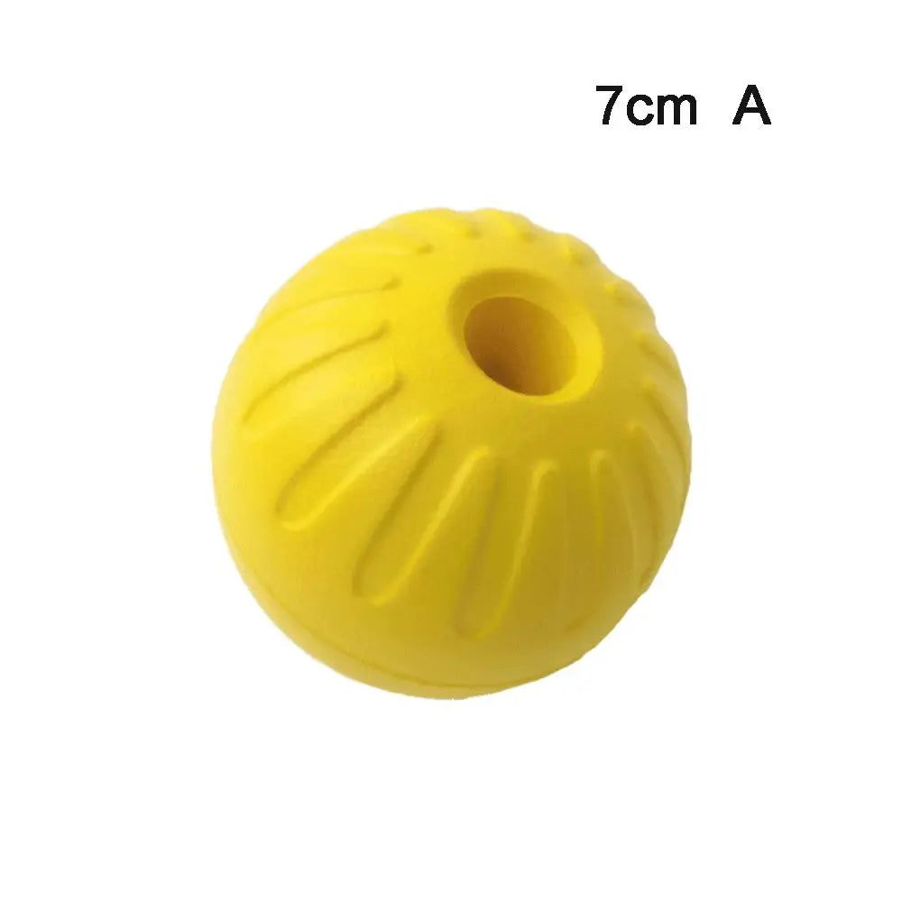 7cm/9cm Yellow Indestructible Rubber Ball Dog Toy