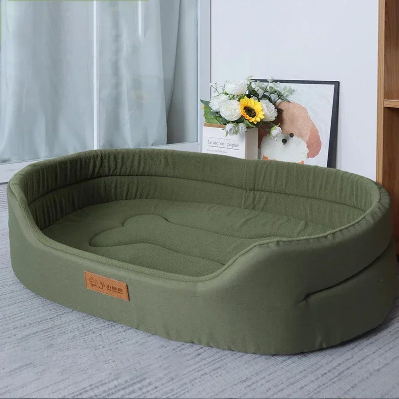 Square Waterproof Dog Bed for Large Dogs – Washable Custom Pet Sofa with Removable Inner Pad