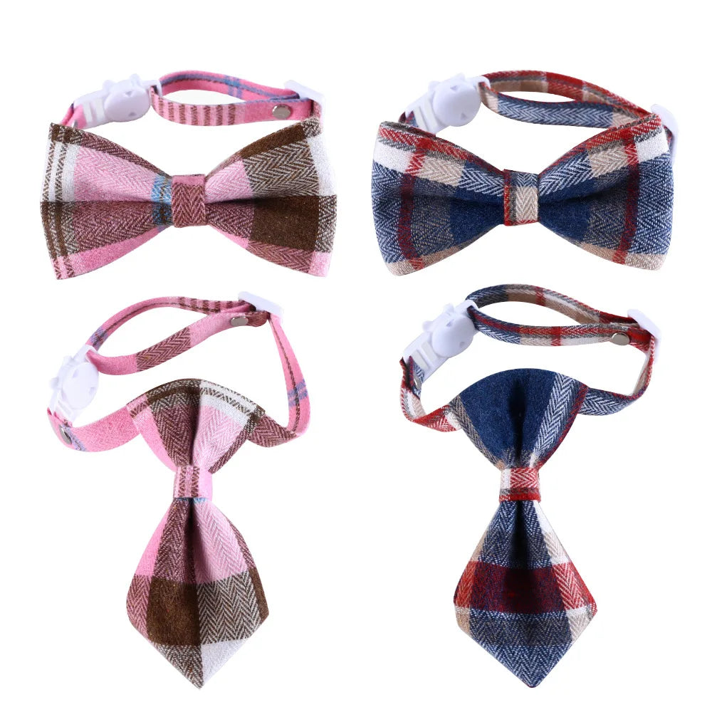 Adjustable Pet Bow Tie – Formal Breakaway Neck Tie Collar for Small Dogs & Cats