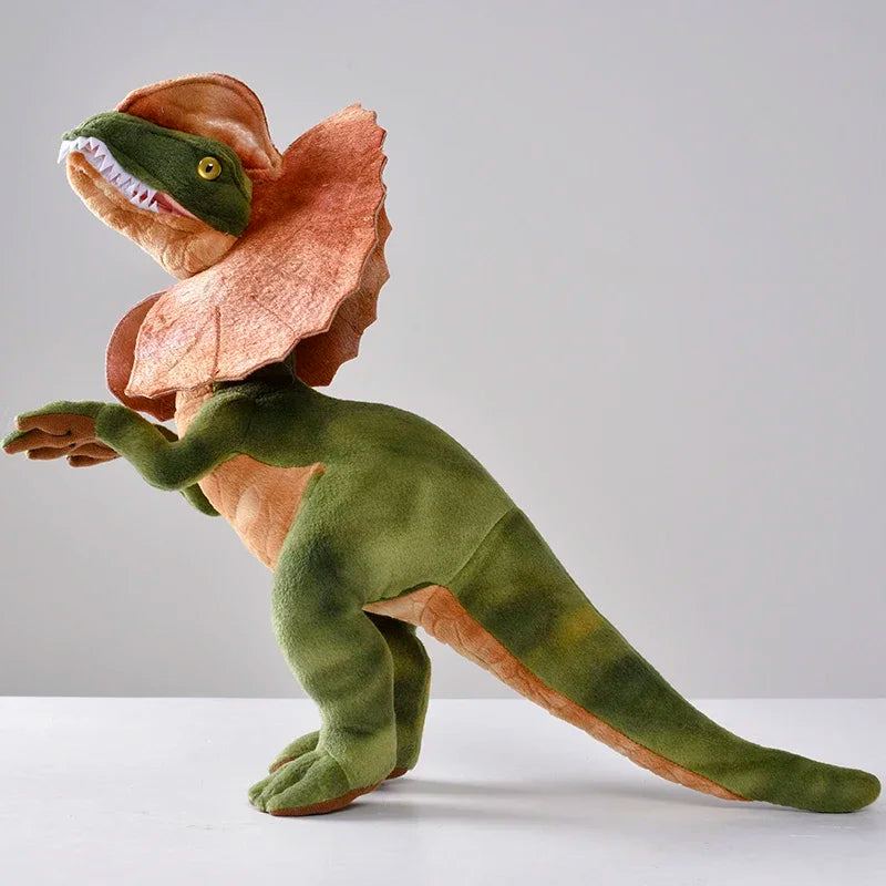 🦖 Jurassic Park Dilophosaurus Dinosaur Plush Toy – Double-Crested Lizard Stuffed Figure for Kids 🧸🌋