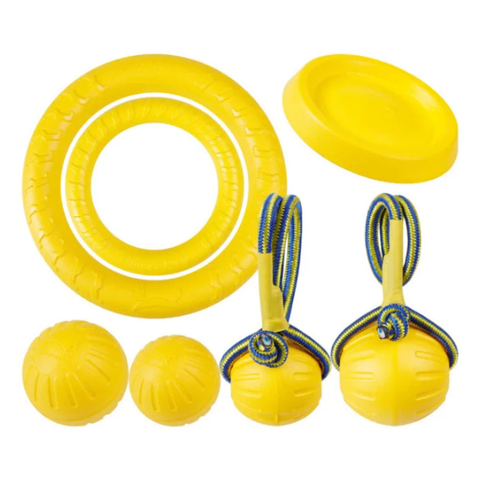 EVA Floating Pet Toy Ball – Bite-Resistant Dog Training Ball with Rope for Teething & Play