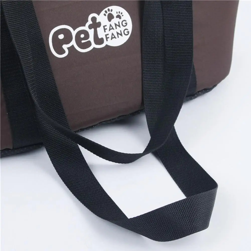 Soft-Sided Pet Carrier Bag – Breathable Travel Tote with Adjustable Strap & Interior Pad for Cats and Small Dogs