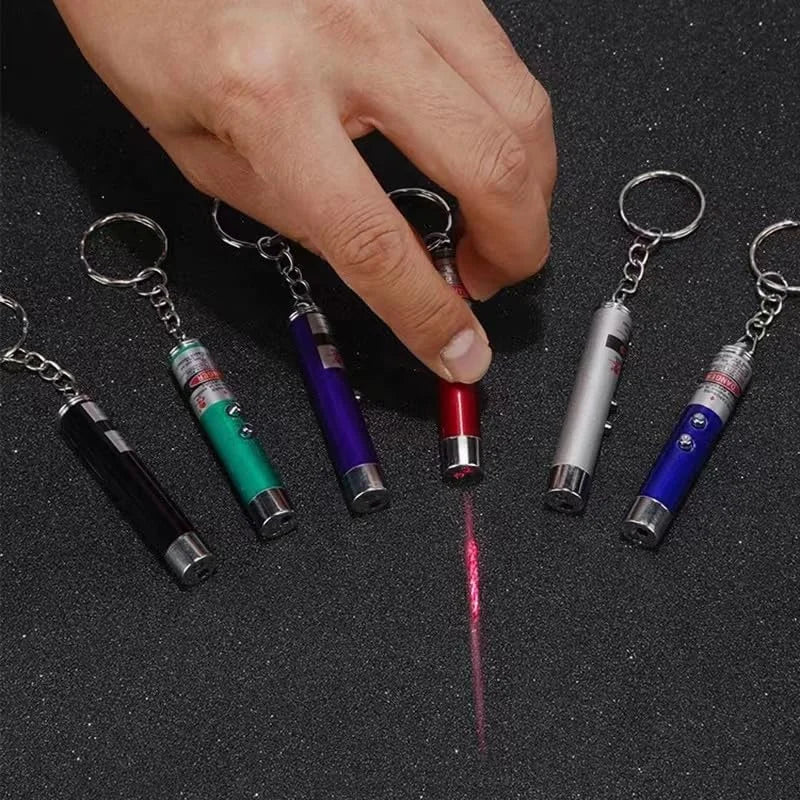 2-in-1 Mini Red Light Laser Pointer LED Torch – Cat & Dog Training Interactive Pet Toy Pen