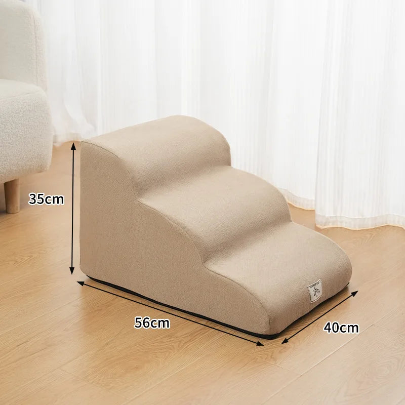 Curved Pet Ramp Stairs – Corduroy Steps for Small Dogs & Cats