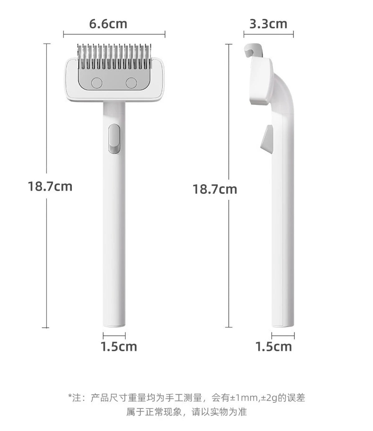 🐾 Stainless Steel Pet Comb with Rounded Knife Head – Gentle Grooming Tool for Dogs & Cats