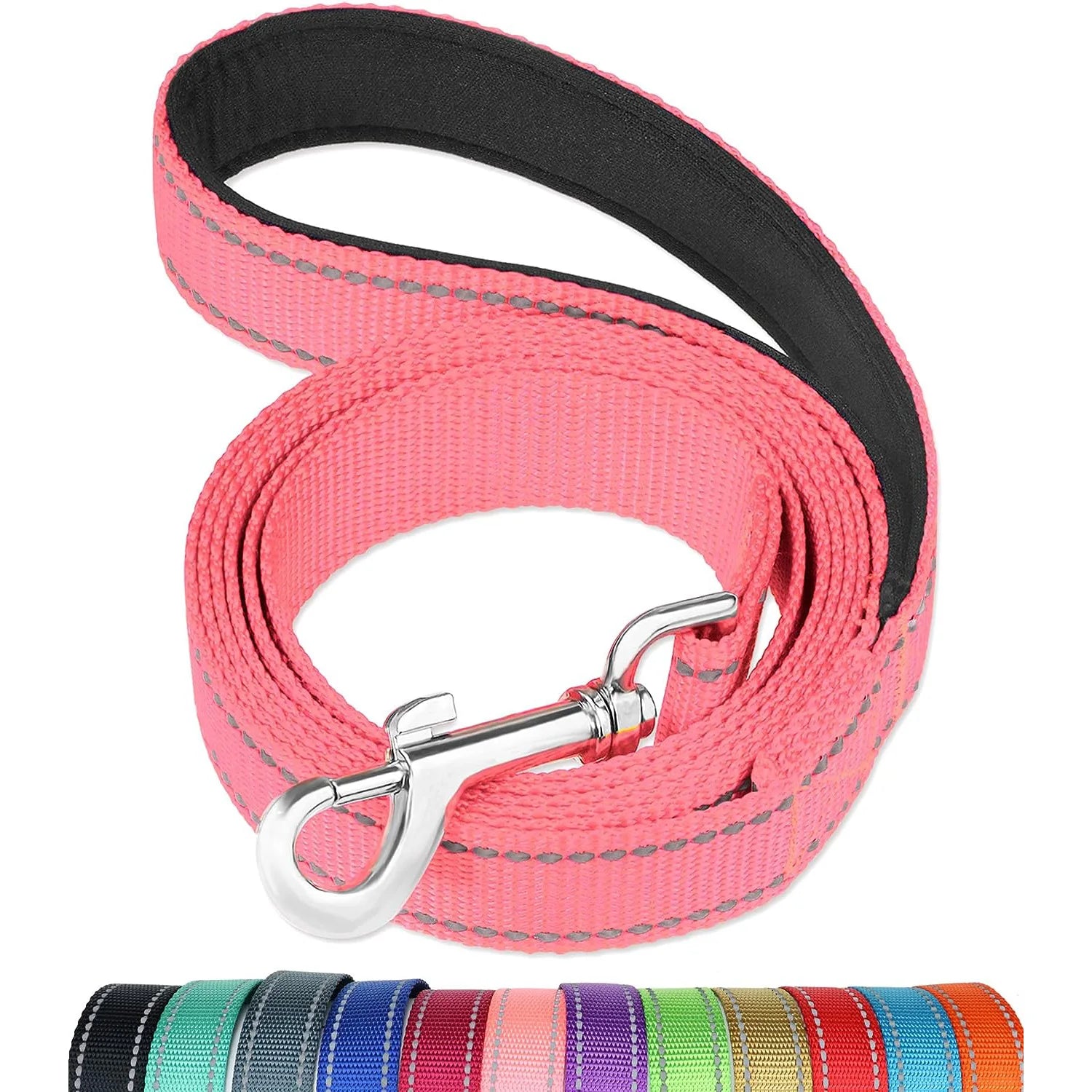 Reflective Dog Leash with Soft Padded Handle – High-Visibility Training Lead