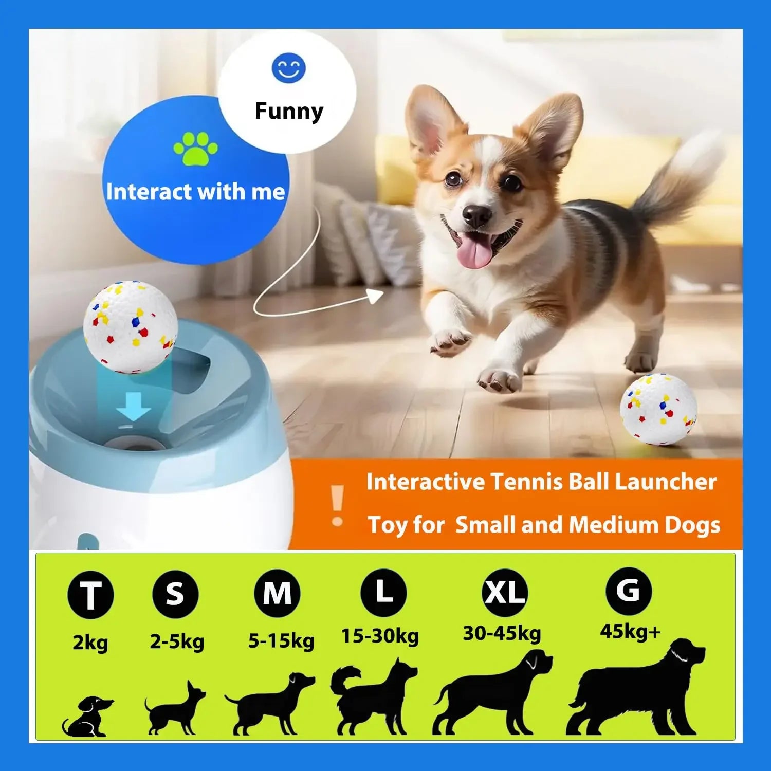 🎾 Dog Ball Thrower Launcher – Interactive Tennis Ball Launcher for Indoor & Outdoor Play
