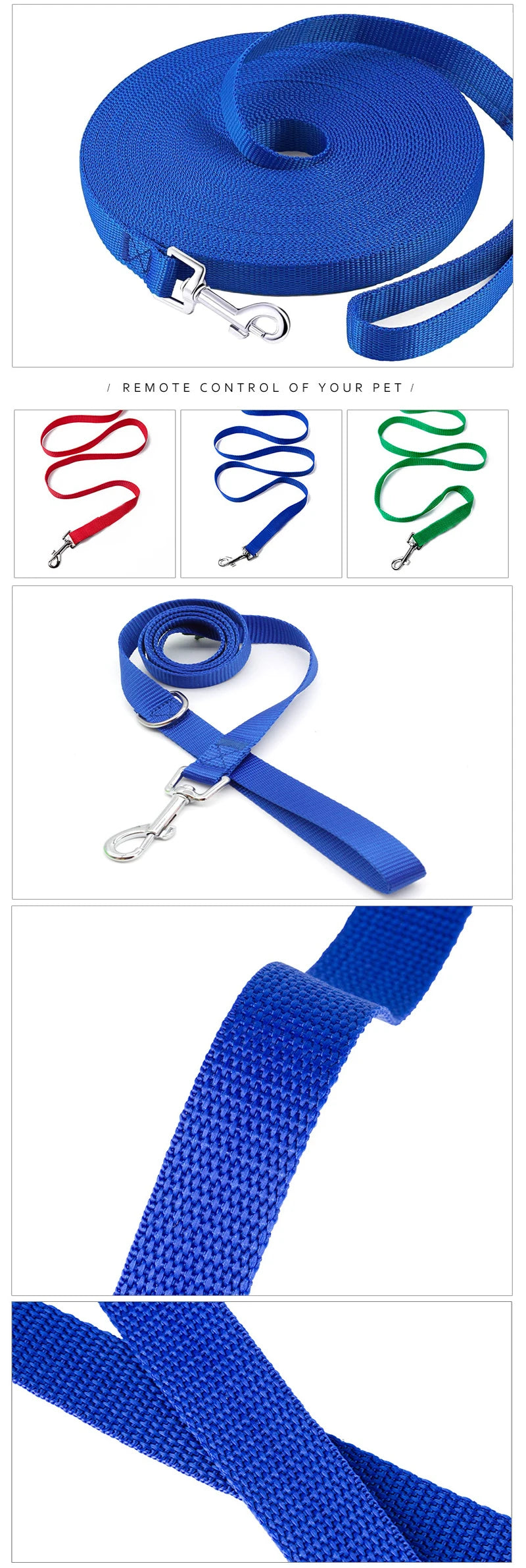 🐶 Nylon Dog Training Leash – Durable Walking & Traction Rope for Small & Large Dogs (1.5M–10M)
