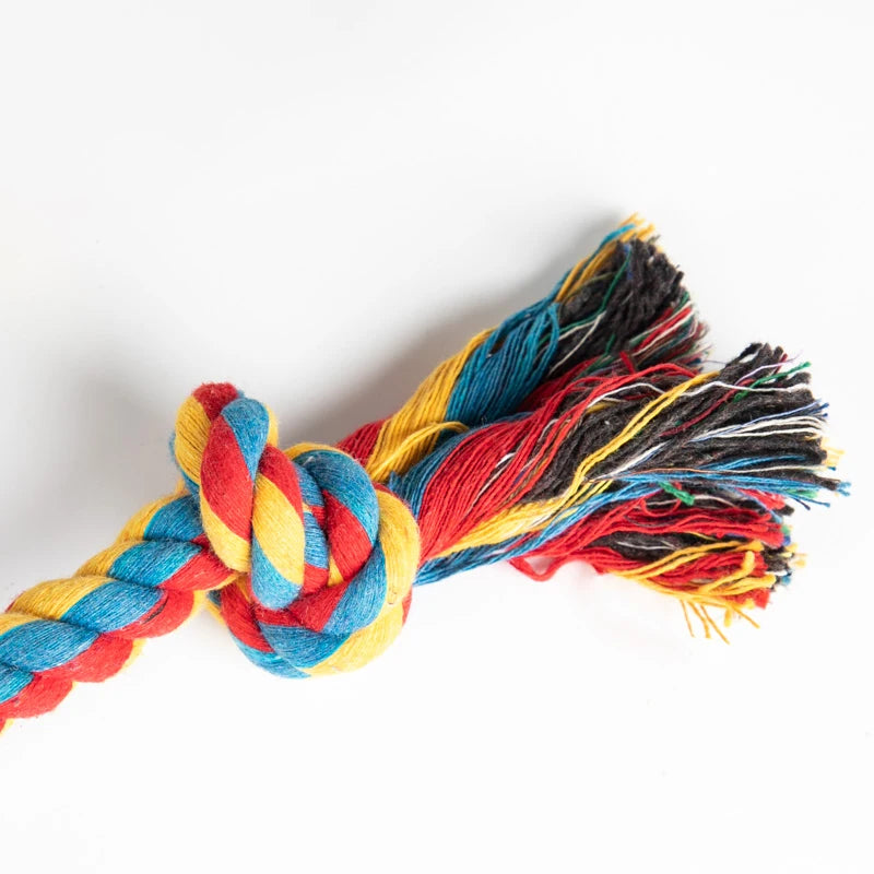 Rope Ball Dog Toy – Durable Cotton Chew & Tooth Cleaning 🐾⚽