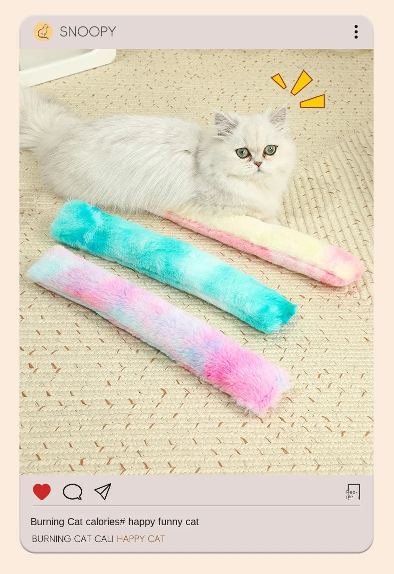 Interactive Cat Kick Sticks – Plush Catnip Toy for Teeth Cleaning & Indoor Play