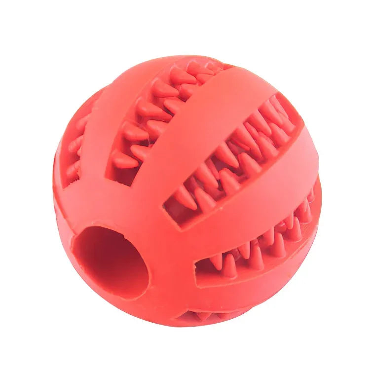 Rubber Dog Ball Toy – Interactive Chew & Treat Dispenser 🐾⚽