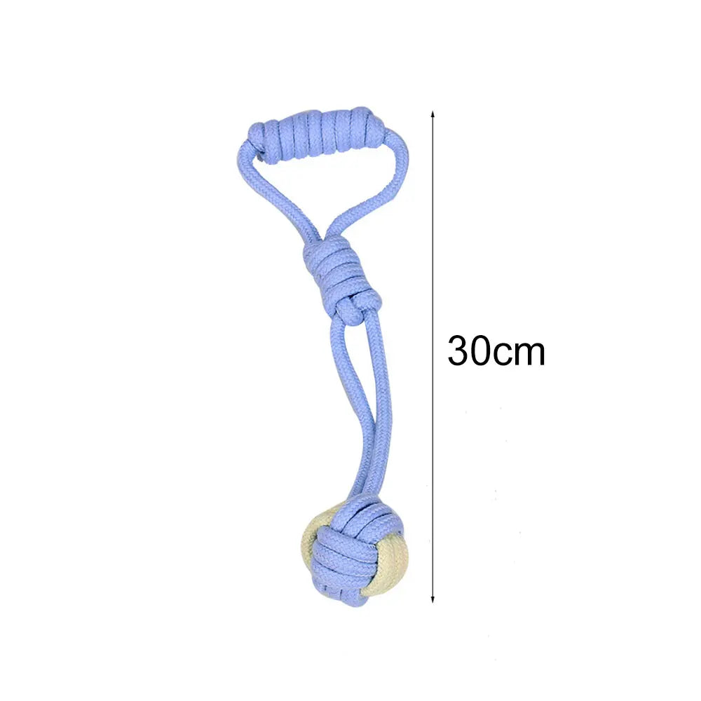Rope Ball Dog Toy – Durable Cotton Chew & Tooth Cleaning 🐾⚽