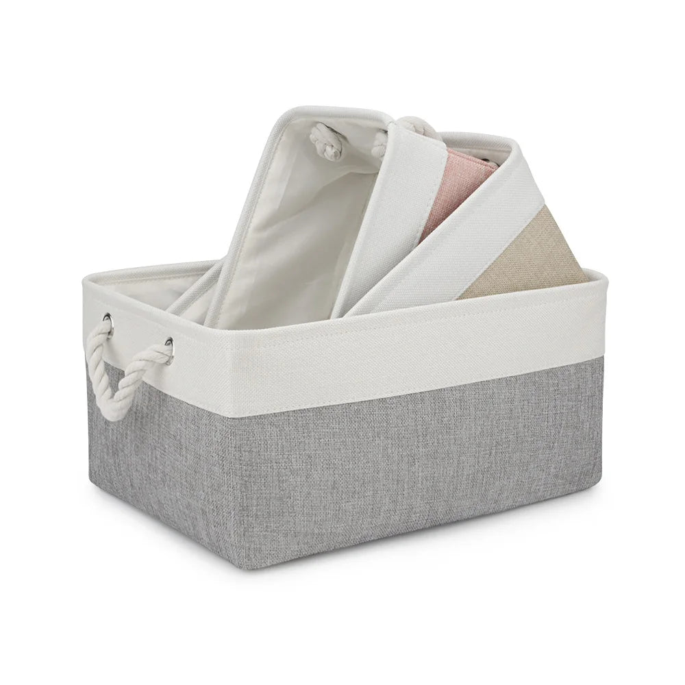 Dog Toy & Accessories Storage Basket – Organizer Bin for Pet Clothes, Leashes, Collars & Toys