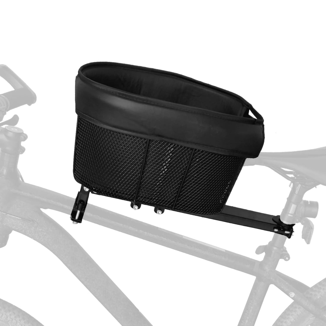Dog Bike Basket – Portable Front Mount Pet Carrier for Bike with Sponge Liner & Safety Strap for Small Dogs & Cats