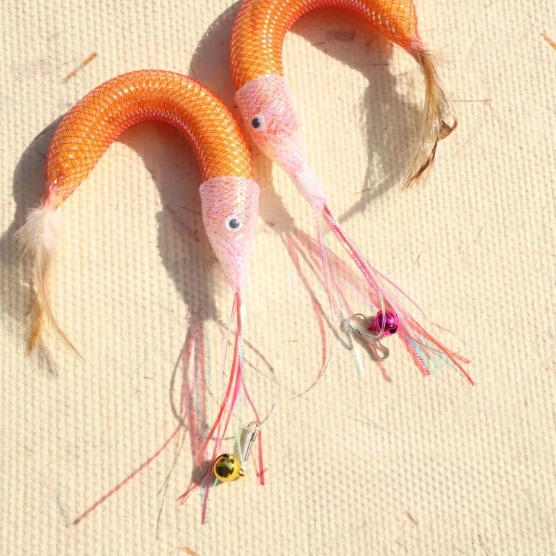 Feather Bell Cat Teaser Toy – Interactive Detachable Prawn Design for Kittens & Cats
