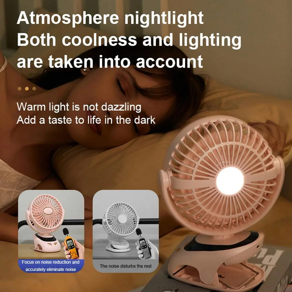 Portable USB Personal Fan for Home, Office, Travel, Bed, Stroller, Camping & Golf Cart
