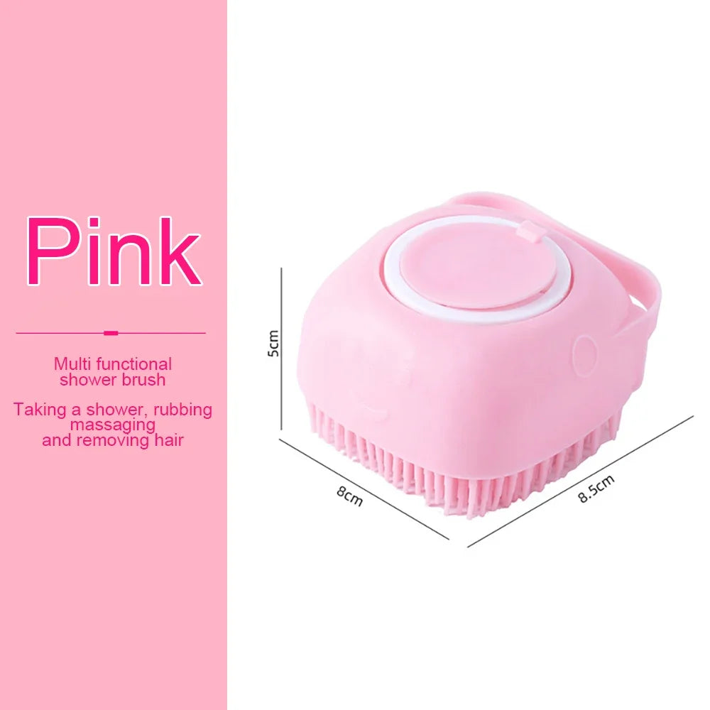 Soft Silicone Pet Bath Massage Brush – Multifunctional Grooming Tool for Dogs & Cats