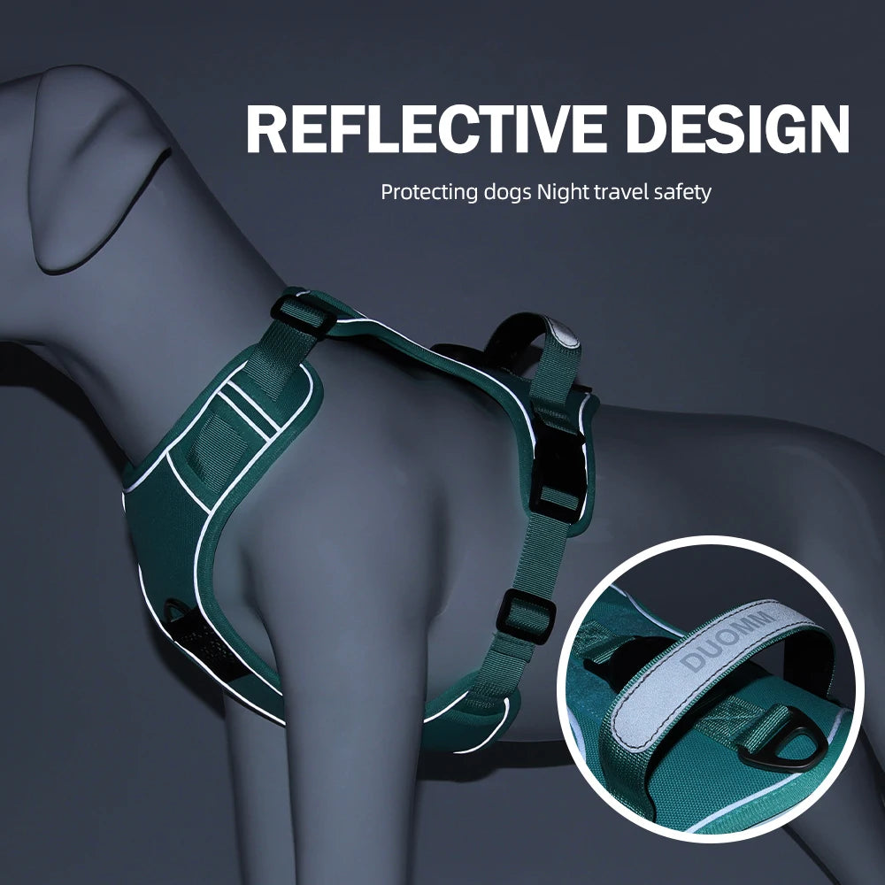 🐶 Anti-Pull Dog Harness – Reflective, Escape-Proof, Adjustable Chest Strap for Large & Medium Dogs