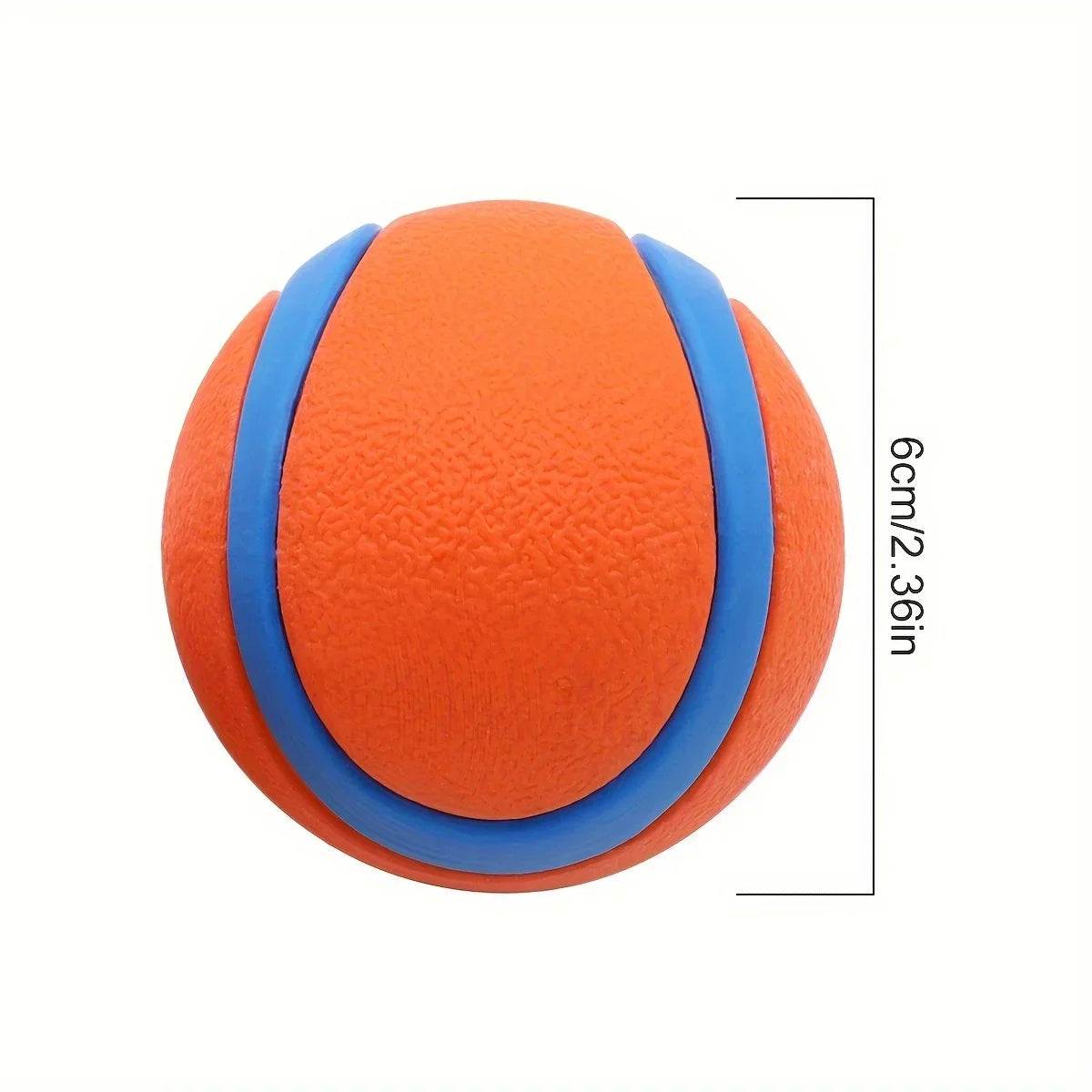 2pcs Orange Rubber Dog Balls – Durable Chew & Training Toys 🟠🐾
