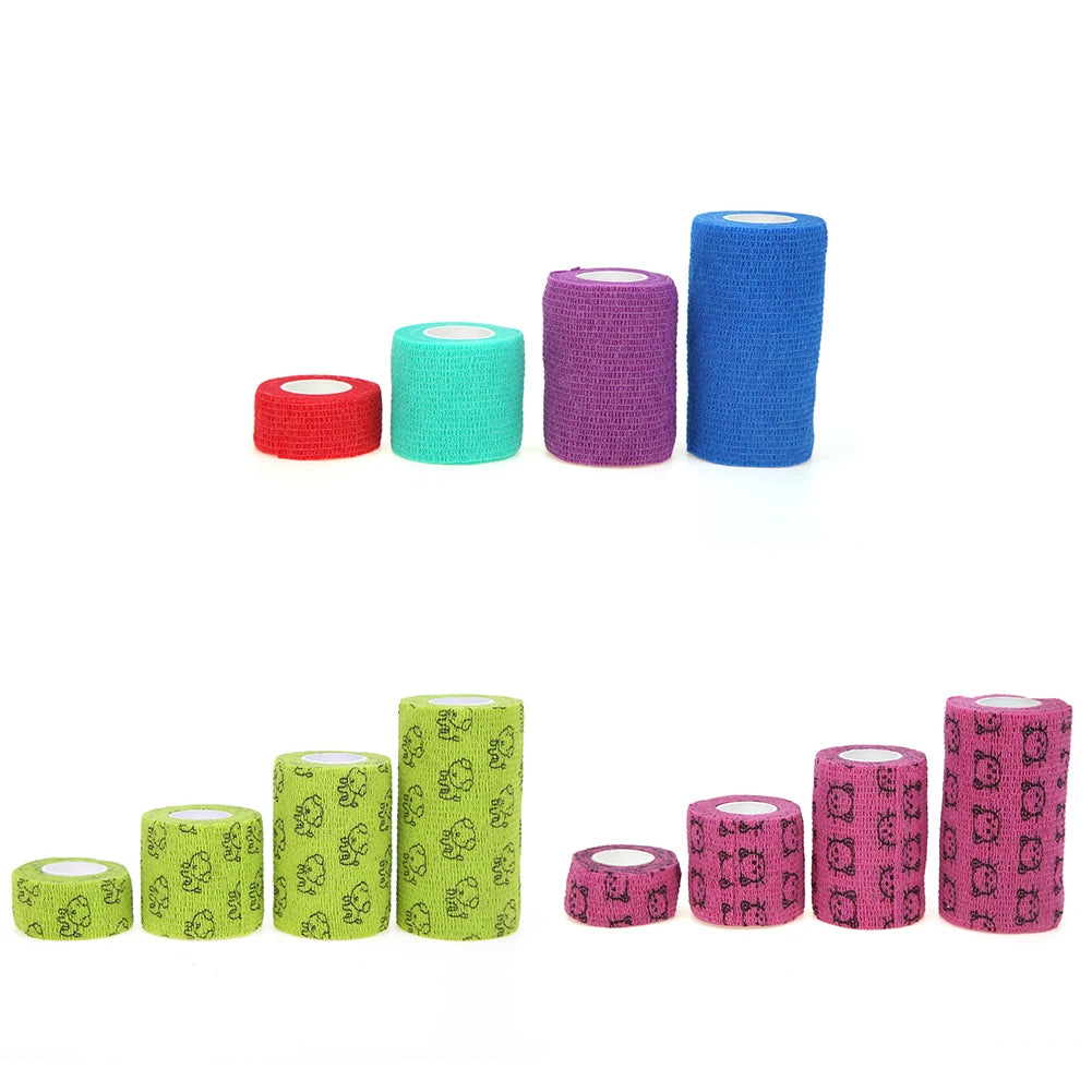 5Pcs Self-Adhesive Bandage Wrap for Dogs – Elastic First Aid Pet Leg Protector, Vet Tape Wrap (Green)