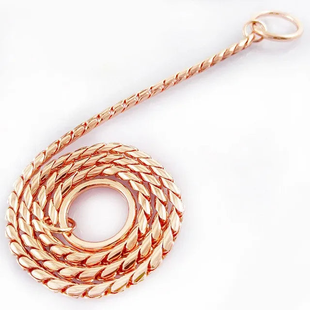Gold Stainless Steel Snake Chain Dog Collar – Slip Metal Training Collar
