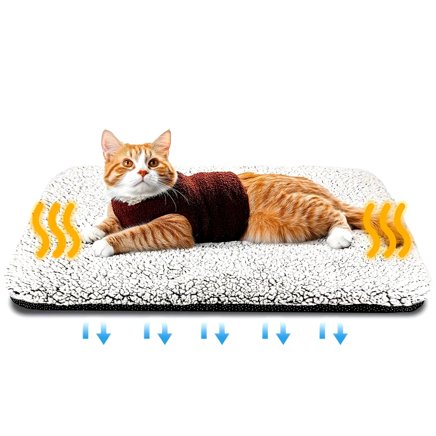 Self-Heating Pet Pad – Thermal Warm Blanket Cushion for Dogs & Cats, Washable Non-Electric Pet Mat