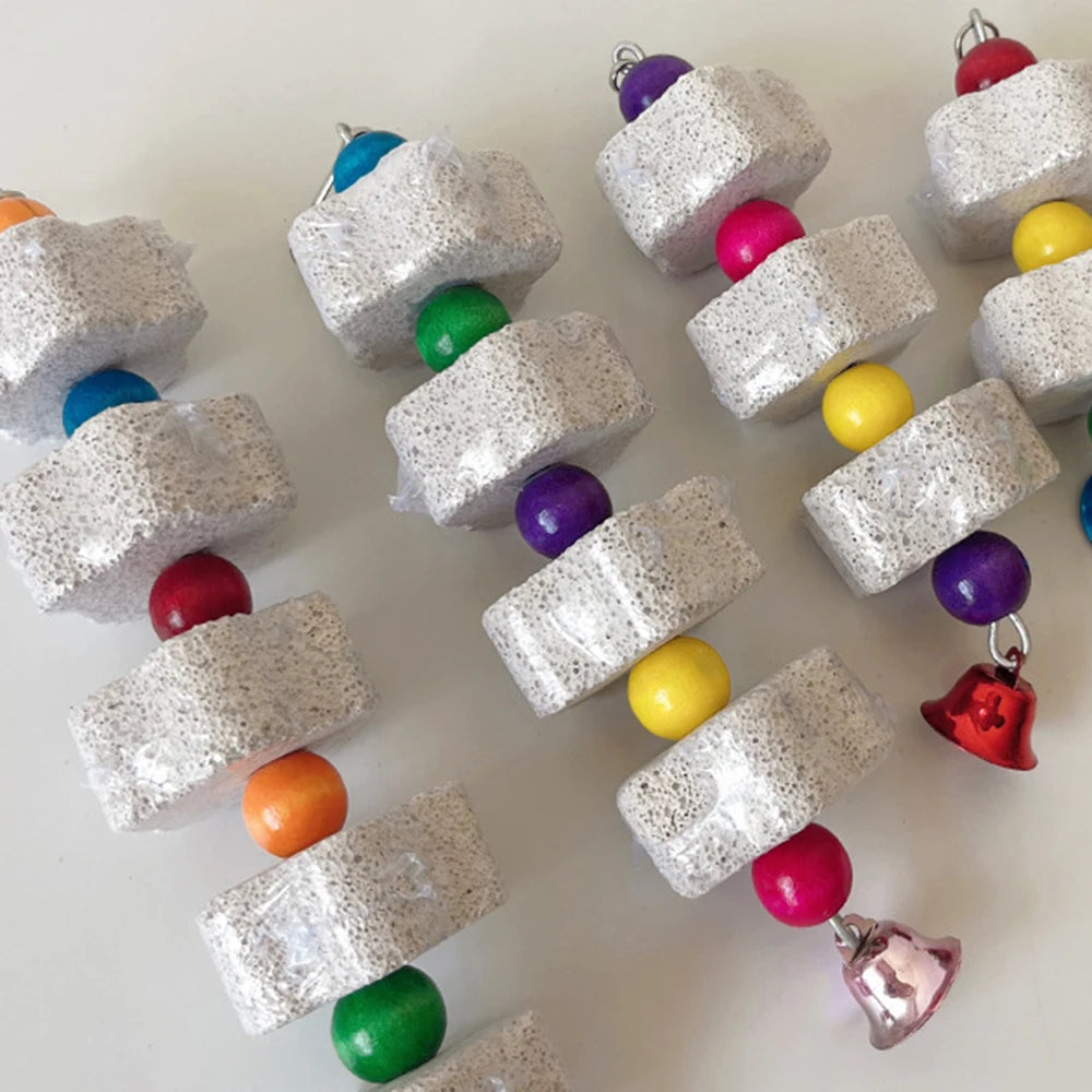 Volcanic Rock Chew Toy – Teeth Grinding Toy for Parrots & Hamsters