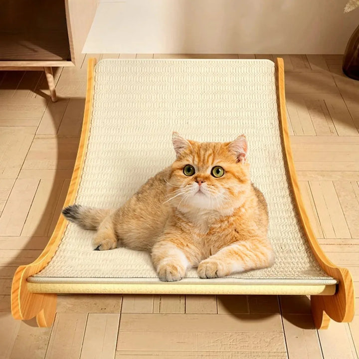 🐱 Wooden Cat Scratching Pad – Multifunction Cat Bed & Scratch Board