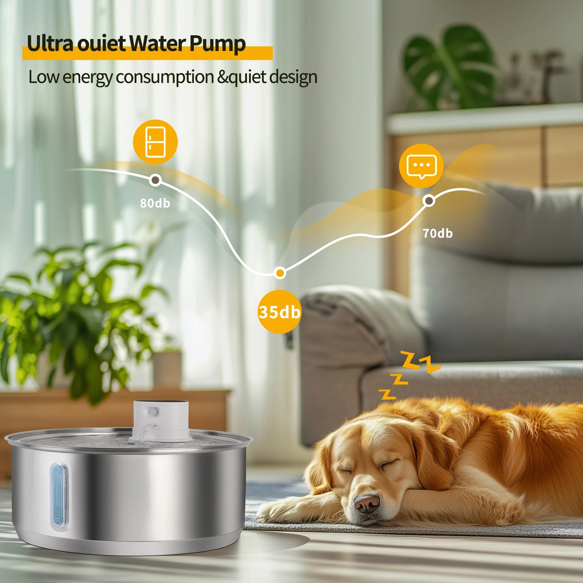 🐕 8L Automatic Stainless Steel Dog Water Fountain – Wireless Battery & Sensor Dispenser