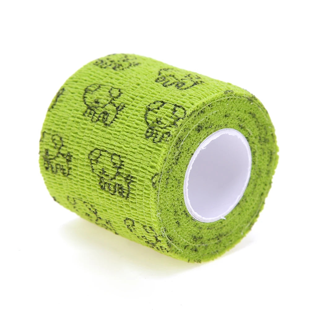5Pcs Self-Adhesive Bandage Wrap for Dogs – Elastic First Aid Pet Leg Protector, Vet Tape Wrap (Green)