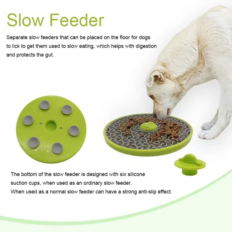 🐶 Dogs Slow Feeder Lick Mat – Suction Cup Hanging Pet Anxiety Relief Food Plate