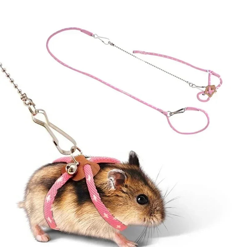 Adjustable Soft Strap Leash for Small Pets – Bird, Parrot, Hamster, Ferret, Rat, Guinea Pig