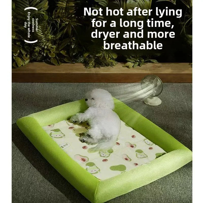 Cooling Puppy Bed – Summer Mat for Small to Large Dogs & Cats | Soft Fluffy Sofa Blanket Pet Cushion