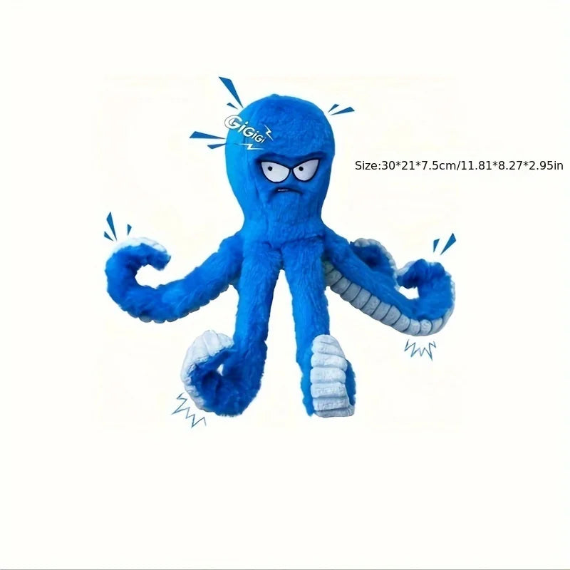 🐙 Octopus Pet Plush Toy – Squeaky, Bite-Resistant, Interactive Chew Toy for Cats & Dogs