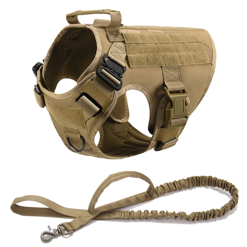 🐾 Tactical Military Dog Harness & Leash Set – All Breeds Training Vest for Outdoor Adventures