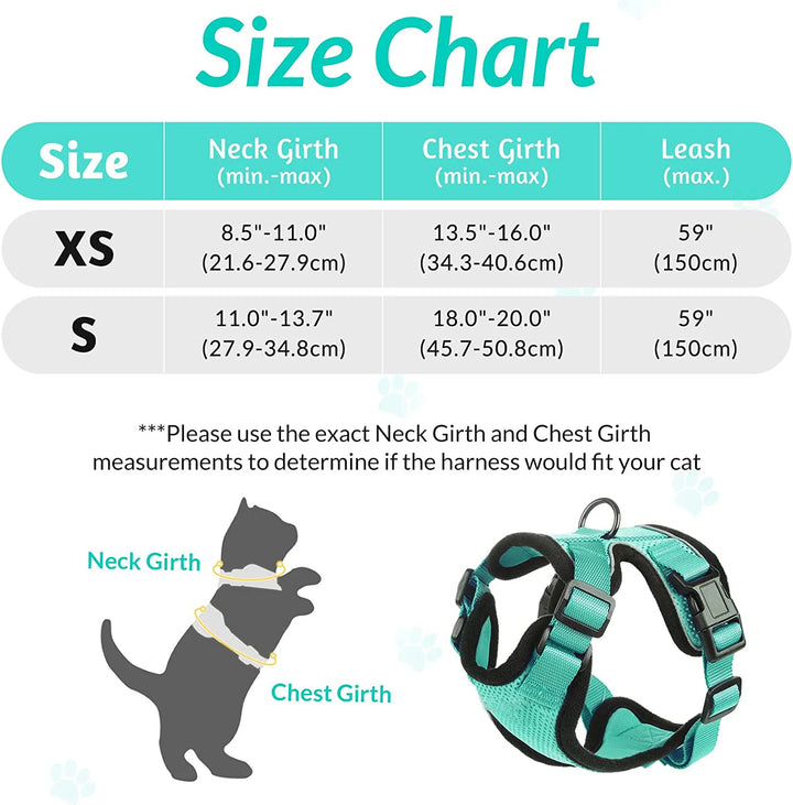 Cat Harness and Leash – Escape-Proof Soft Adjustable Vest with Easy Control