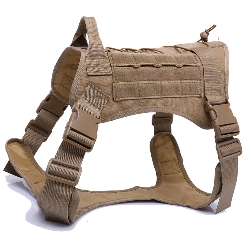Tactical Dog Harness, Leash & Collar Set – Adjustable Military Pet Vest for Medium & Large Dogs