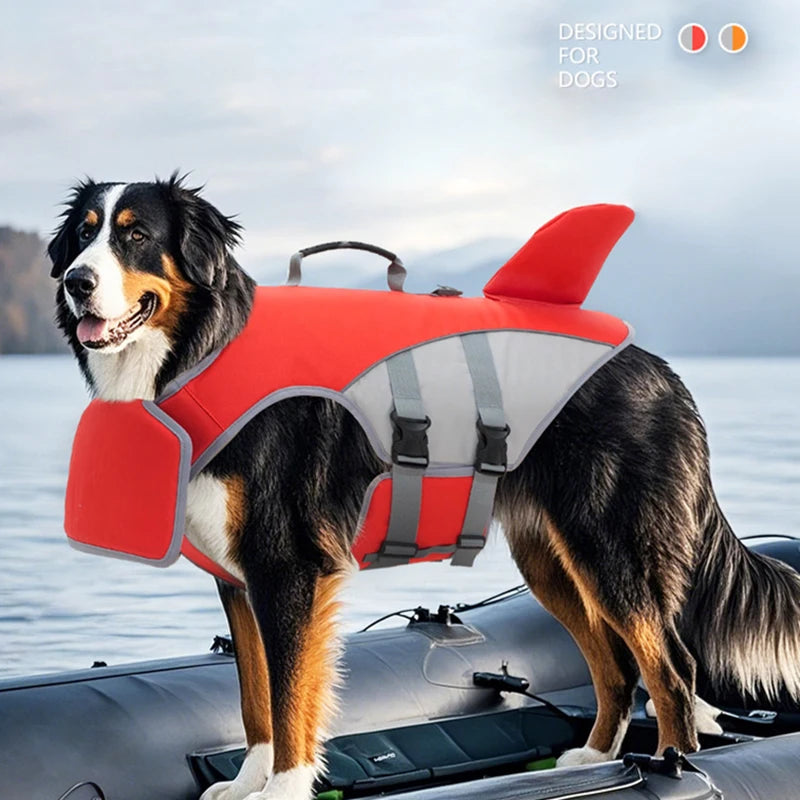 Dog Life Jacket – Safety Shark Fin Vest for Swimming 🦈🐶