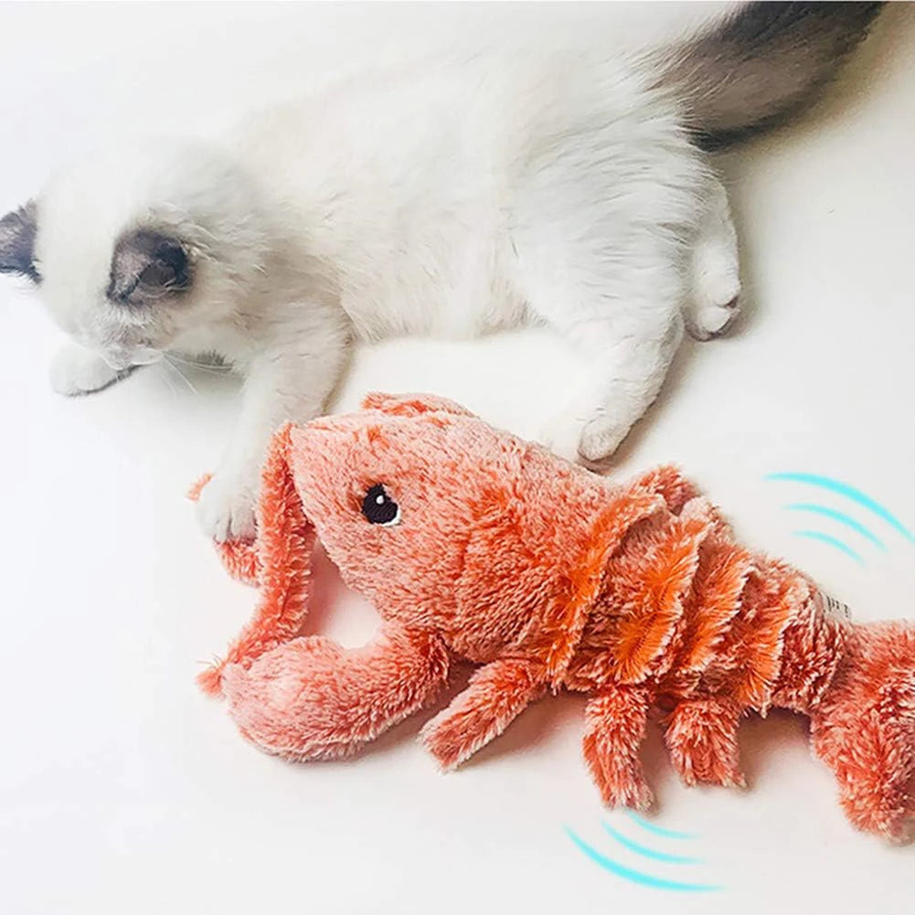 🦞 Floppy Lobster Interactive Dog Toy – Plush Squeaky Chew Toy for Medium Dogs