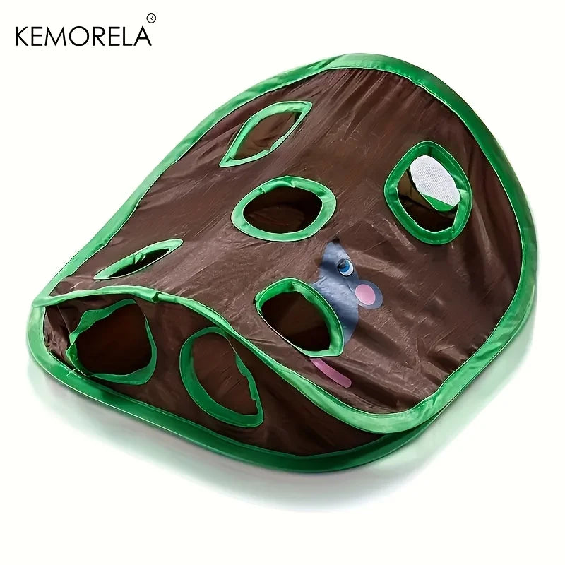 Hide & Seek 9-Hole Cat Toy – Foldable Tunnel Game