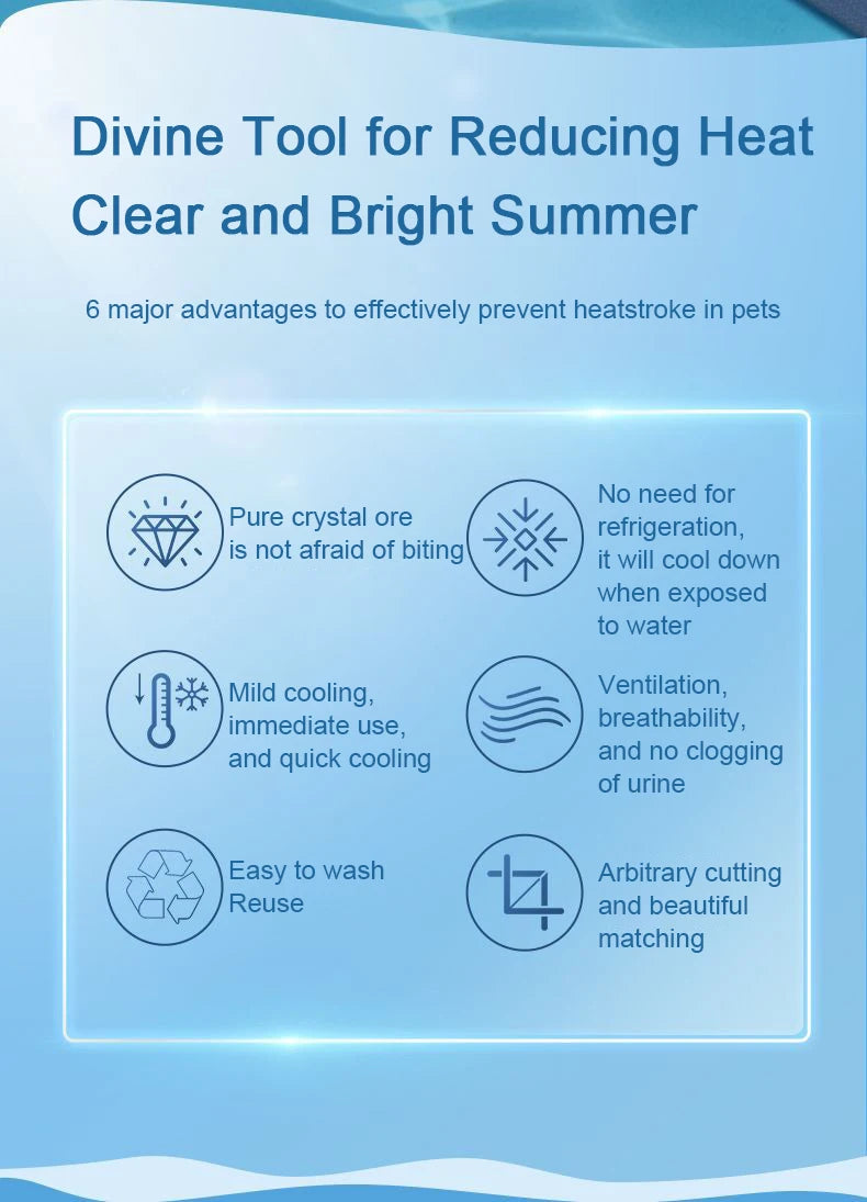 Summer Cooling Ice Mat for Small Pets – Heat Dissipation Pad for Hamsters, Rabbits, Chinchillas & Guinea Pigs