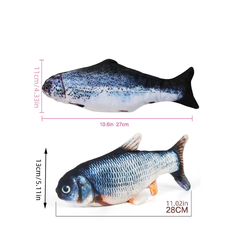 USB Floppy Fish Toy – Electric Chew Toy for Cats & Dogs