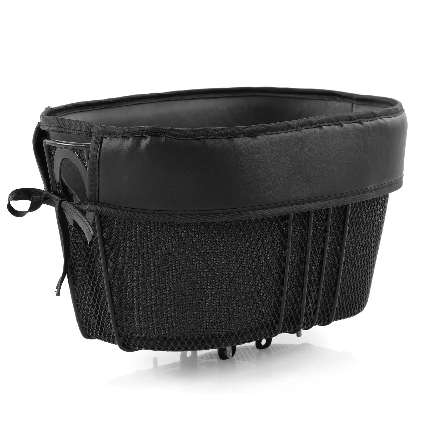 Dog Bike Basket – Portable Front Mount Pet Carrier for Bike with Sponge Liner & Safety Strap for Small Dogs & Cats