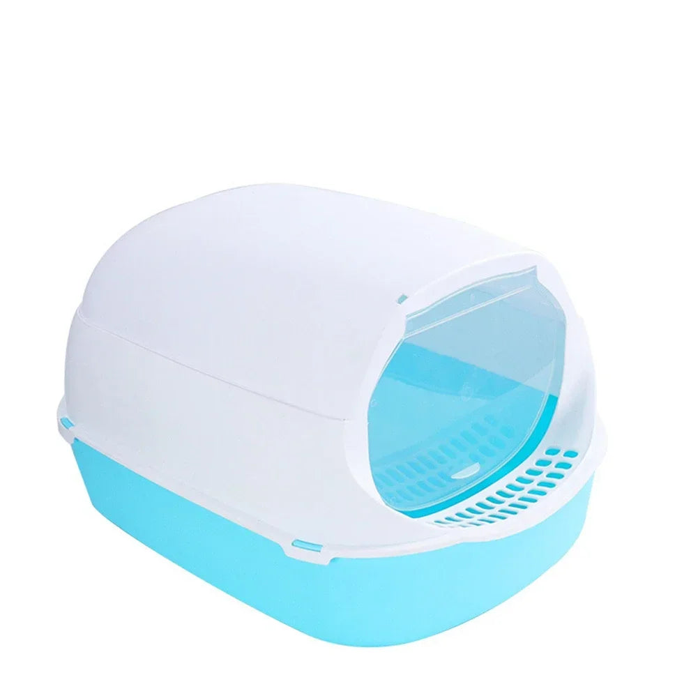 Kitty Sandbox Cat Litter Box Semi-enclosed Splashproof
