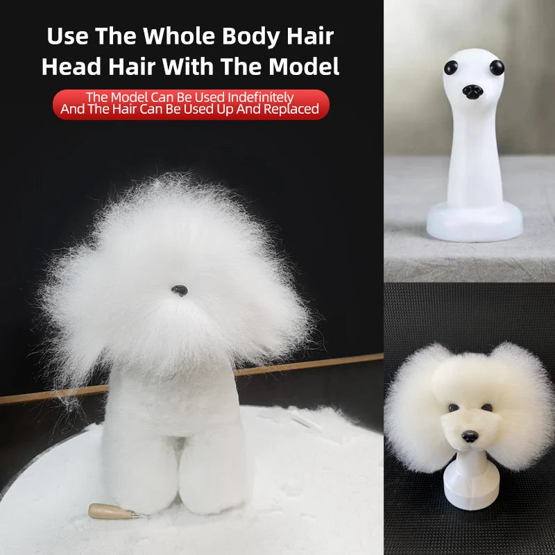🐩 Pet Grooming Practice Model Dog – Full-Body Simulation Teddy with Realistic Synthetic Hair ✂️💇‍♀️