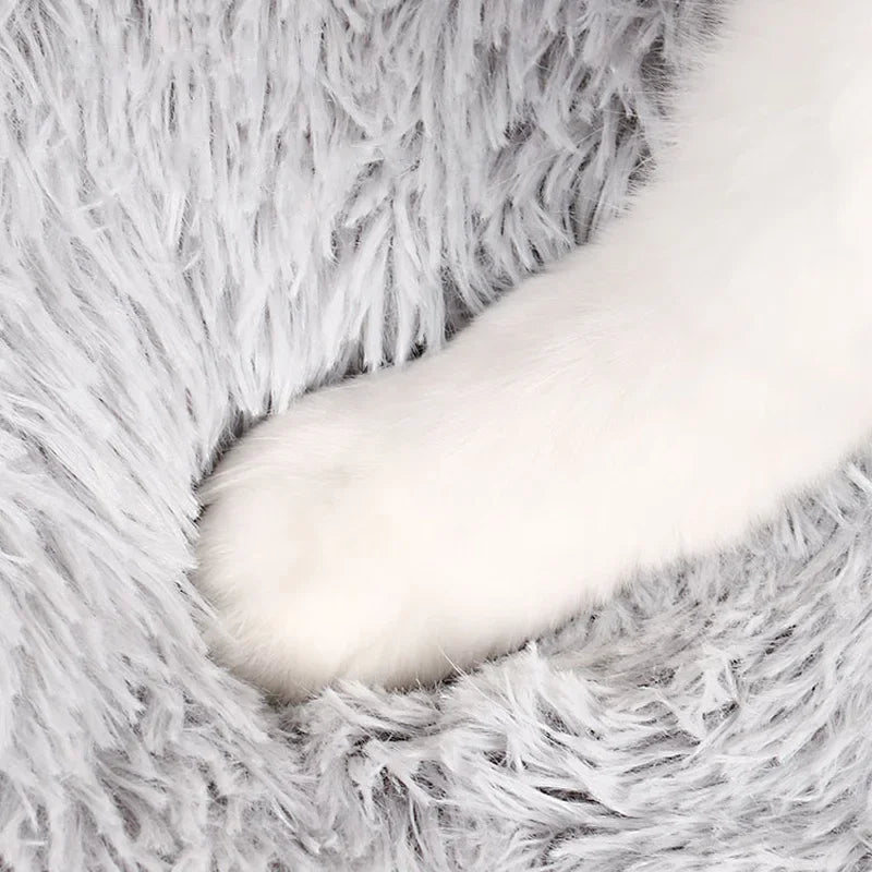 Soft Plush Round Cat Bed Mat – Cozy Fleece Sleeping Cushion for Cats & Small Dogs