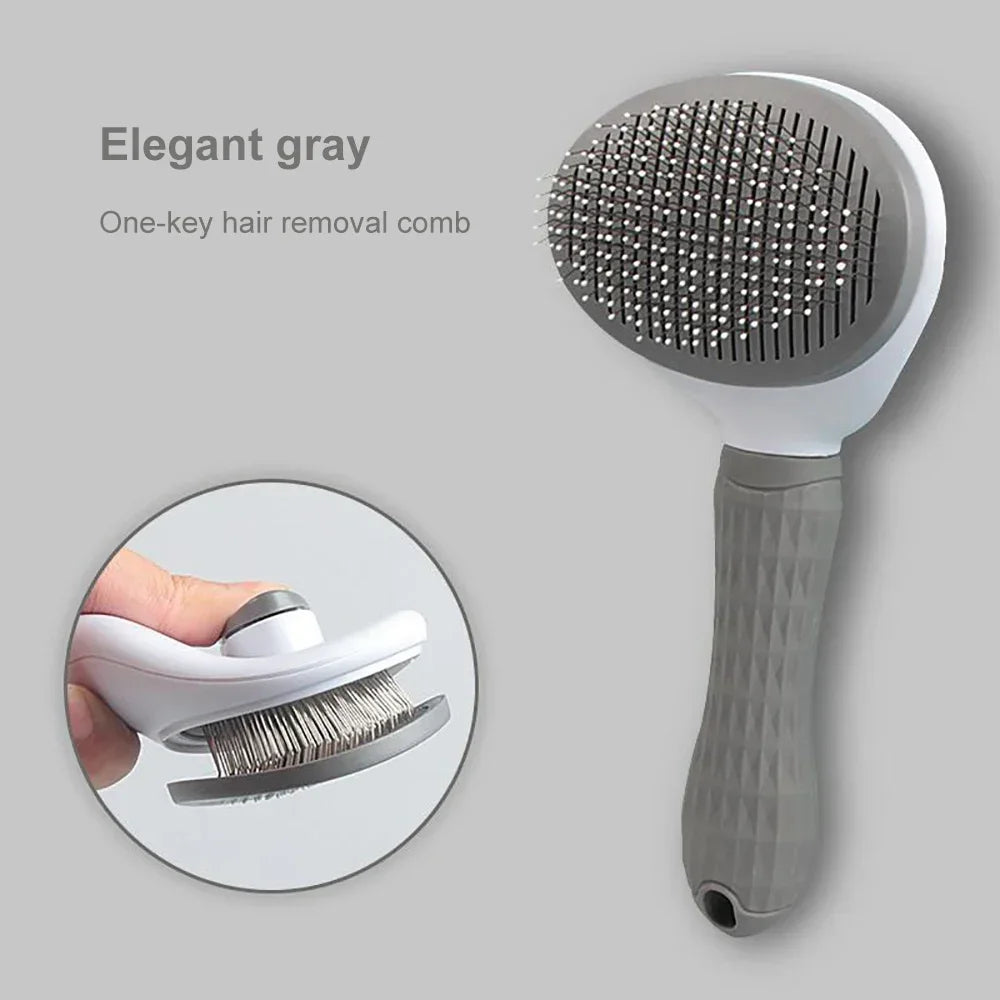 Pet Hair Remover Brush 🐾 Grooming Comb for Long-Haired Dogs & Cats